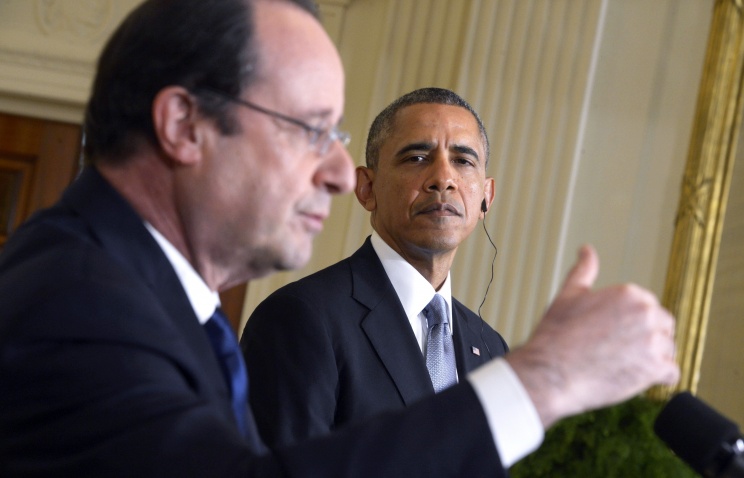 Обама и Франсуа Олланд