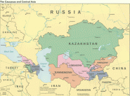 Карта Центральной Азии и Кавказа