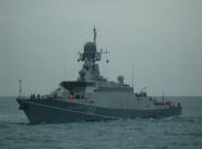 Малый ракетный корабль ”Град-Свияжск” в период испытаний. 2013 год
