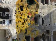 Работа сирийского художника Тамама Аззама (Tammam Azzam) “Поцелуй” (картина Густава Климта)