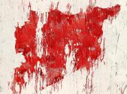 Работа сирийского художника Тамама Аззама (Tammam Azzam) “Bleeding Syria” («Кровоточащая Сирия»)